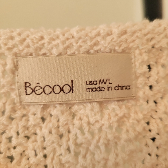 Very Soft Drop Shoulder Cream Sweater - Picture 5 of 5